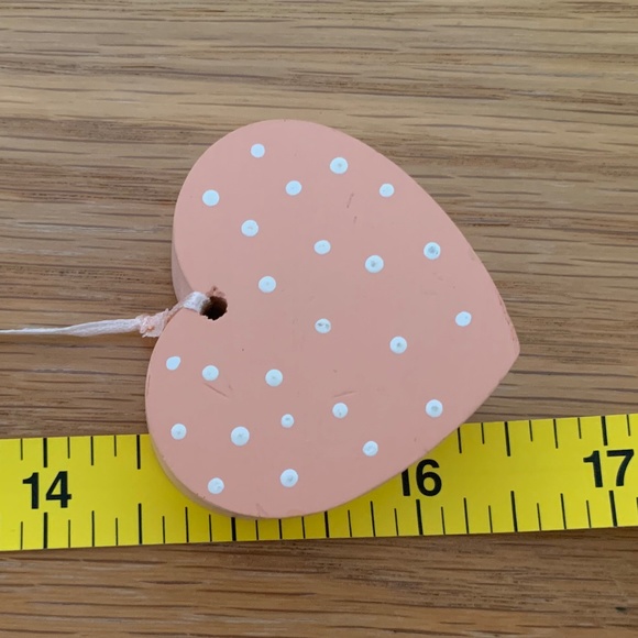 Set of 6 Vintage Country Wooden Hearts on Ribbons - Picture 8 of 10